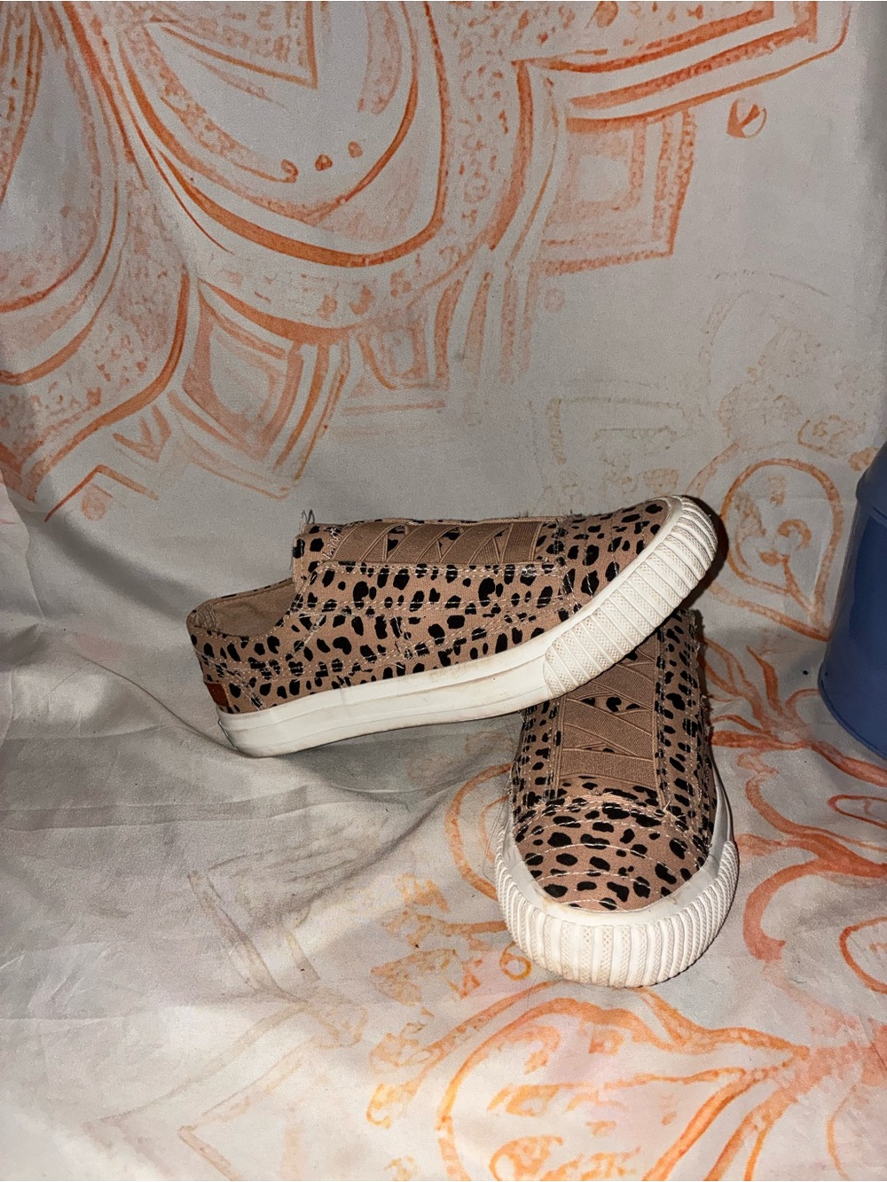 Blowfish Malibu Women's Leopard Print Slip-On Sneakers - Tan